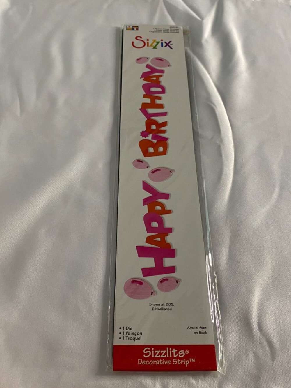 Sizzix Sizzlits Happy Birthday Decorative Strip Cutting Die